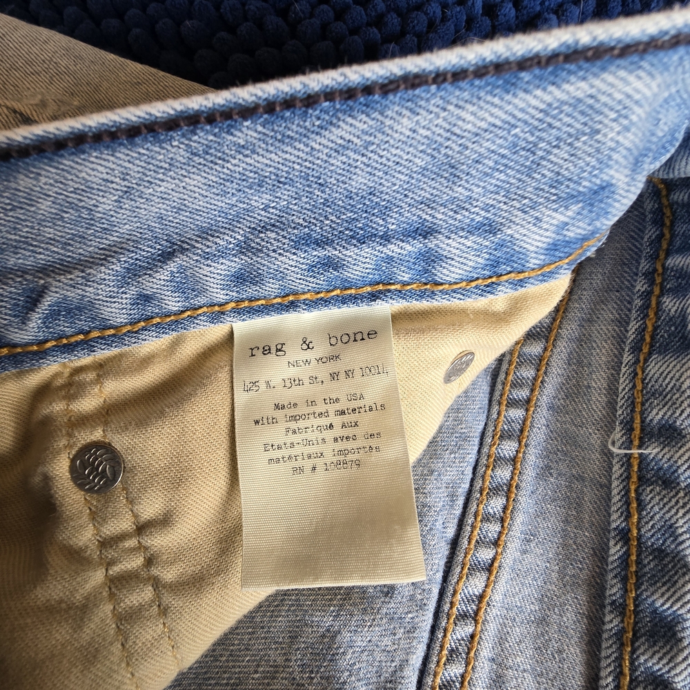 Rag & Bone Light Blue Denim Shorts - Picture 7 of 10